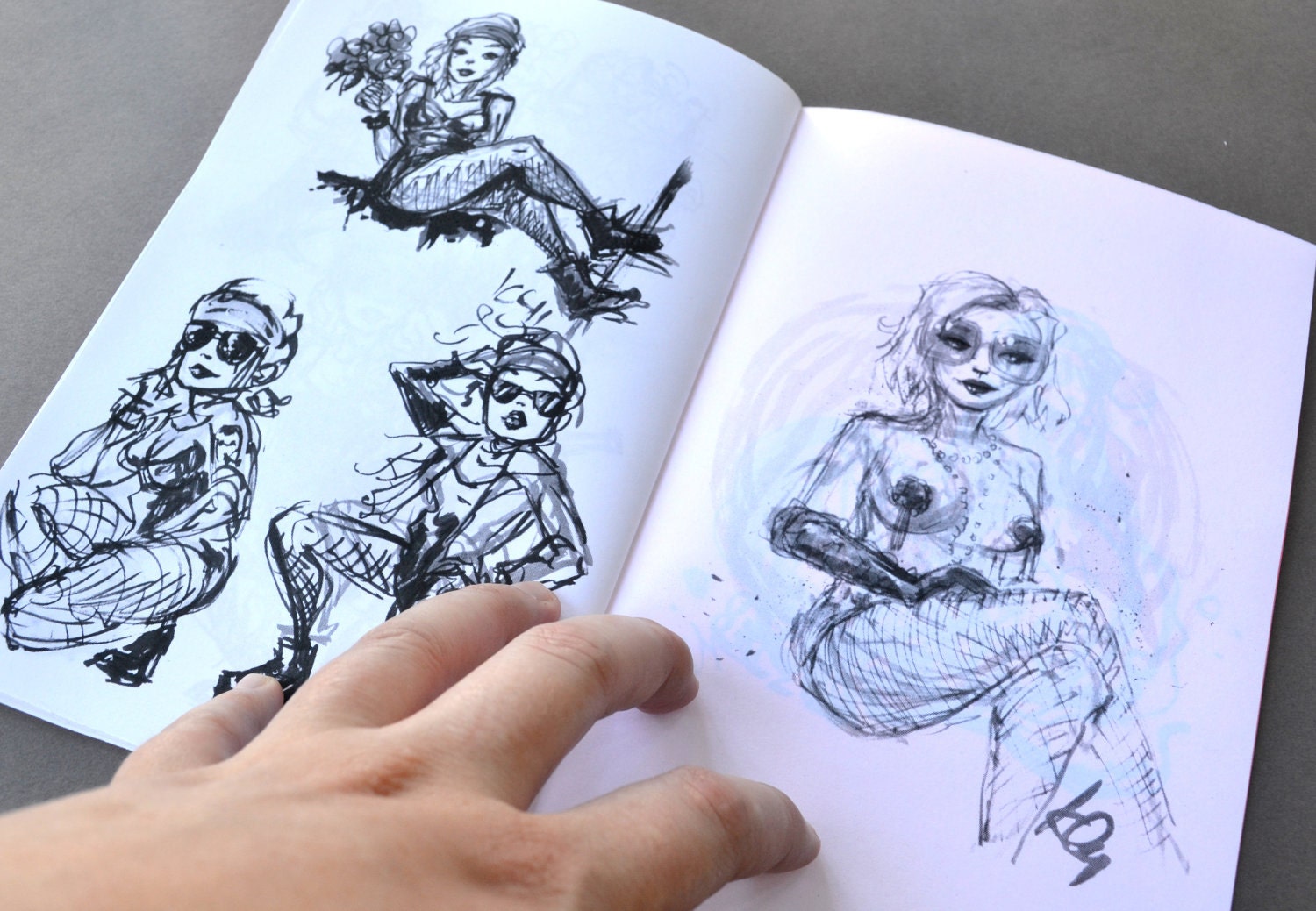 Mature Art Zine - Burlesque Sketchbook Volume 1 - 1 LEFT