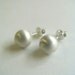 Small Sterling Silver Pearl Studs