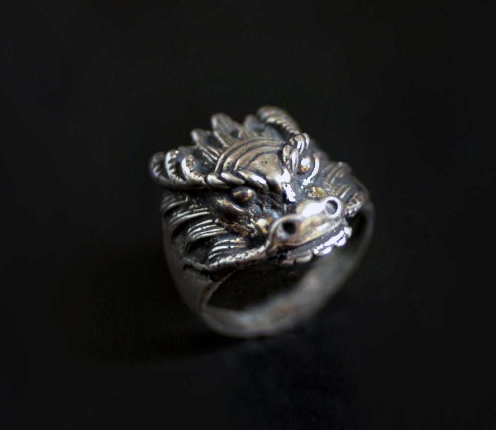 Japanese Dragon Head Ring