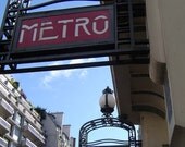 Red Metro Signs, Paris 