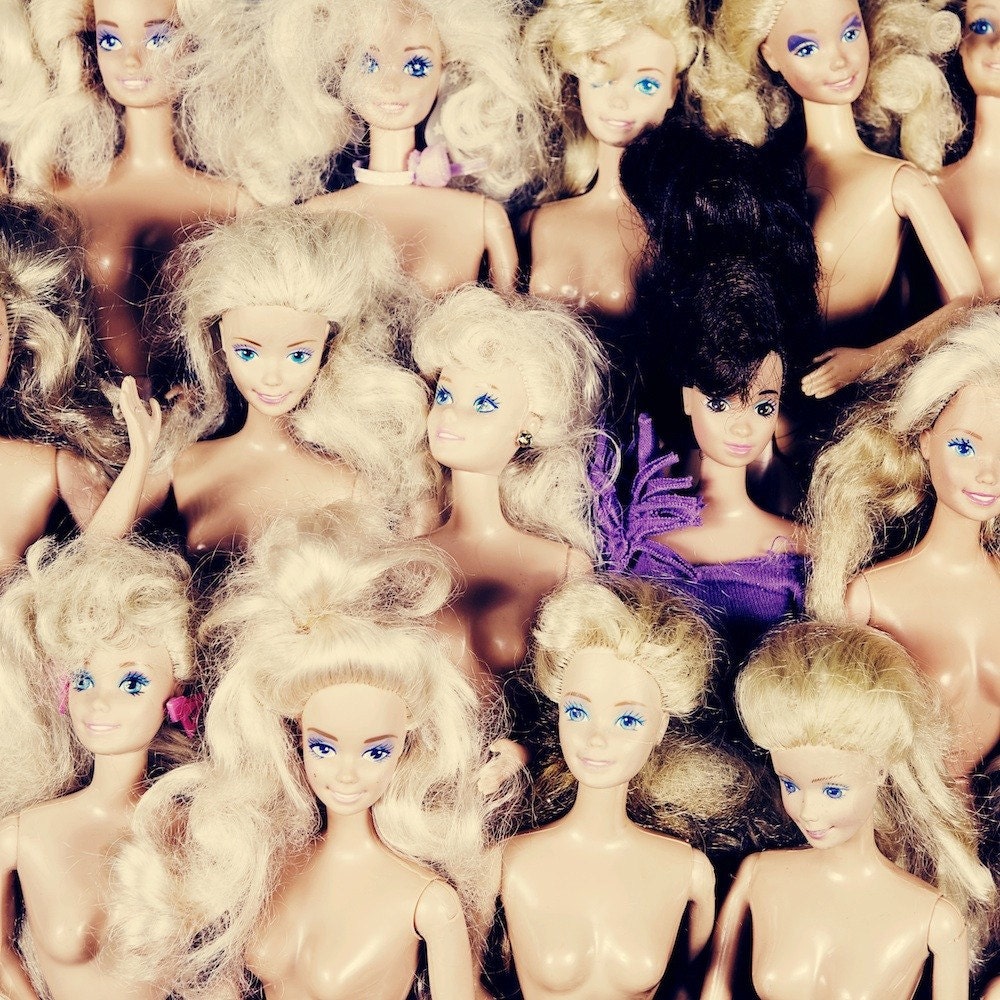 Standout / Outcast (8 x 8" Colour Limited Edition Signed Photographic Print) Barbies, Brunette, Social Commentary, Original Art