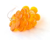 Lampwork Glass Flower Disc Beads Tangerine Honey made to order handmade