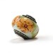 Lampwork Bead Glass Papaya Flower Sterling Silver Core Handmade Big Hole Focal European Charm
