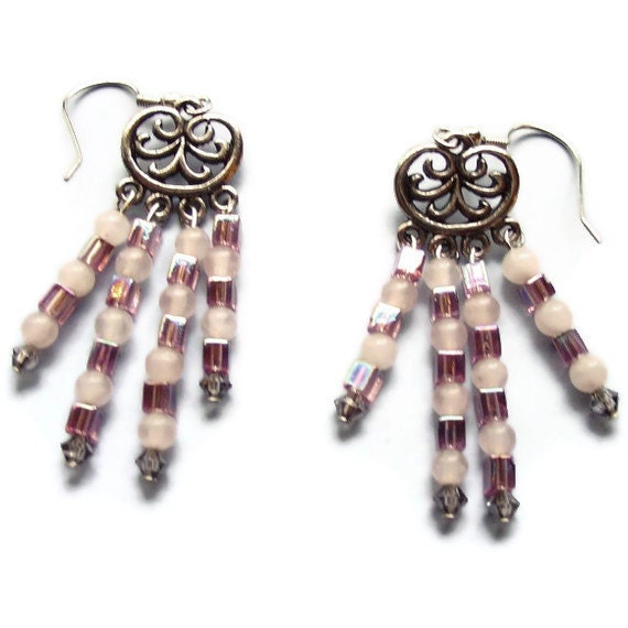 Crystal Rose Earrings