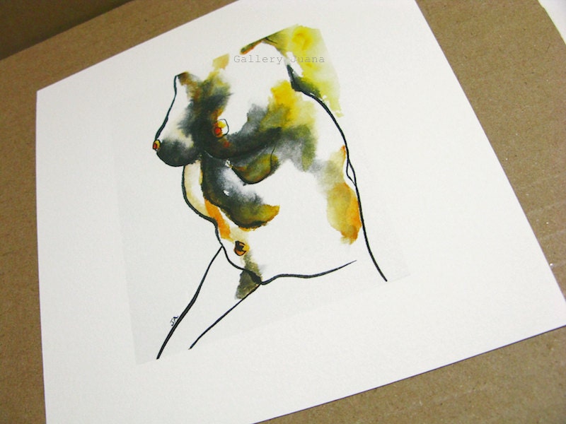 Female Figure, Giclee print, 6 x 6 paper, 4 x 3.5 image