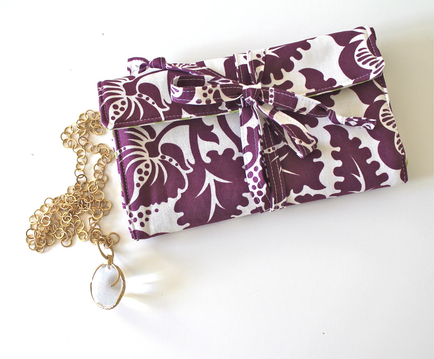 Jewelry Roll in Amethyst Blockage Blossom - Made to Order