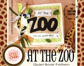 PATTERN for At The Zoo plush/quiet book - digital PDF file