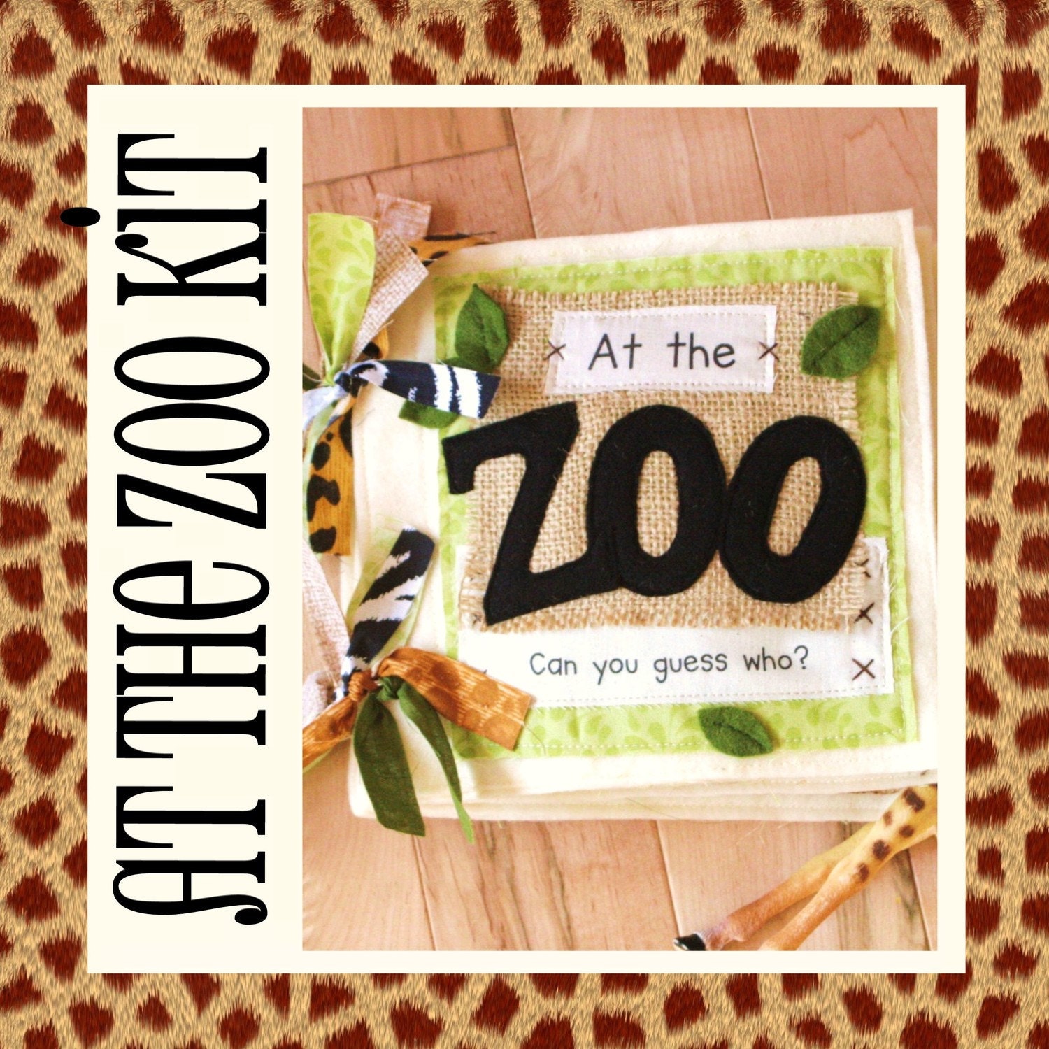 KIT for At the Zoo quiet book, with flaps