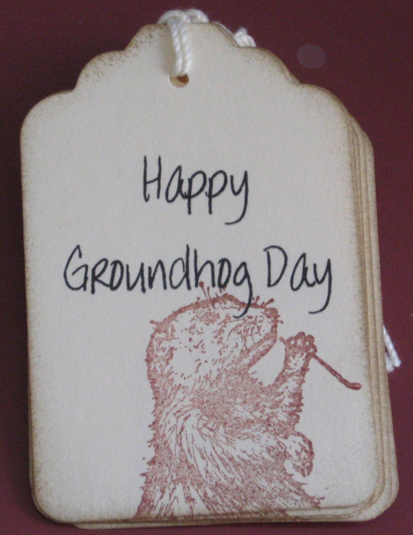 Happy Groundhog Day Gift Tags Set of 8 - Judyscrafts