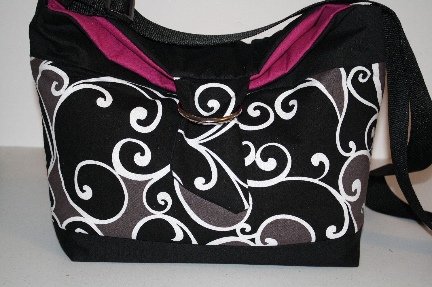 Diaper Bag Purse Diaper Tote  Hobo  lots of pockets Swirl / messenger strap XcessRize Designs
