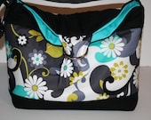 Diaper Bag Tote Purse Shoulder Bag Handbag Baby Bag Toddler Tote HOBO Bag  Daisies / messenger strap XcessRize Designs