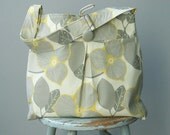 Extra Large Grey Yellow Diaper Bag, 6 Pockets, Reversible, Adjustable Strap