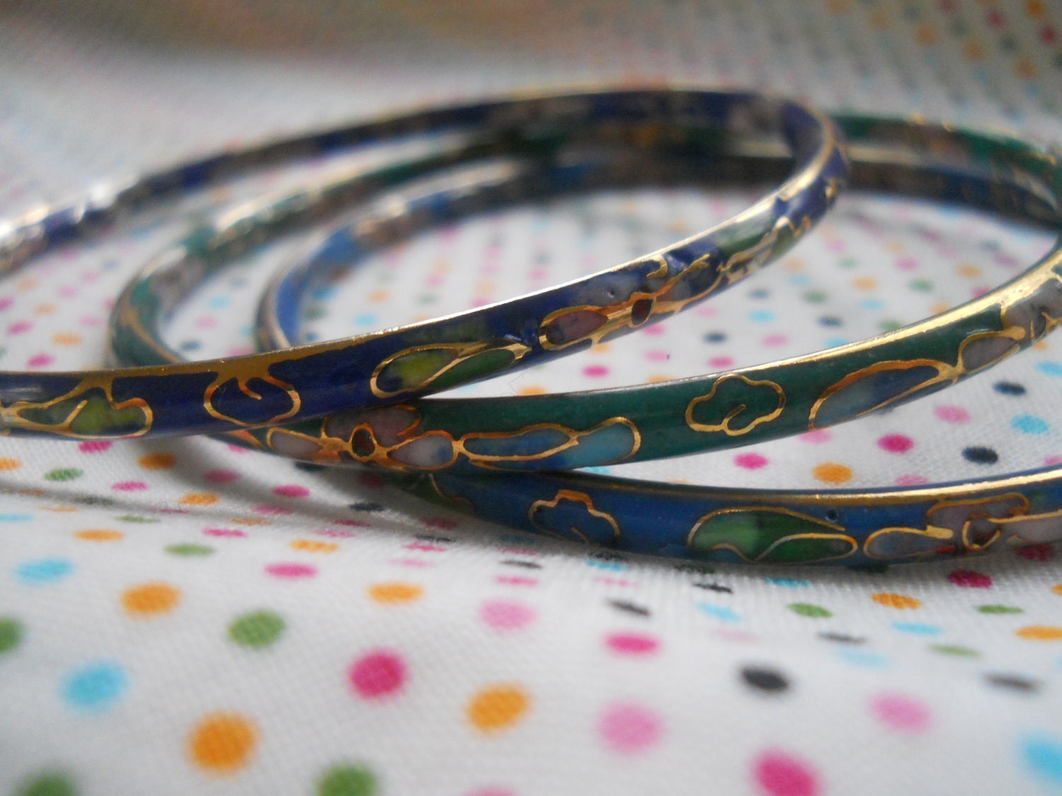 Vintage Cloissone Bracelet Set