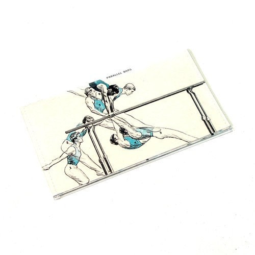 Upcycled Checkbook Cover - made from Recycled Vintage Sports Book page, Gymnastics (61712273)
