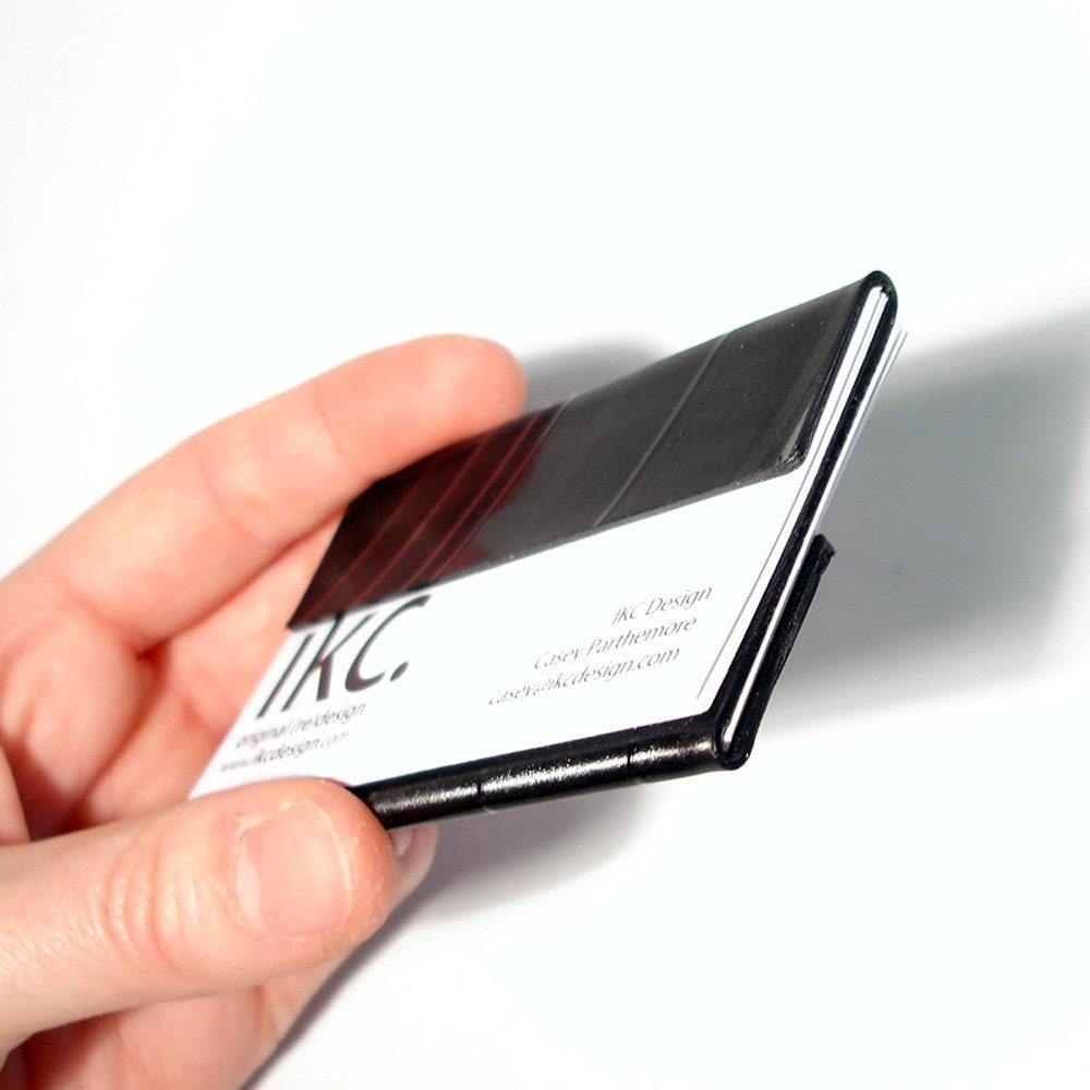 Recycled Record Business Card Holder