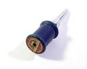 Wine Bottle Stopper - Upcycled Vintage Wooden Thread Spool