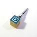 Wine Bottle Stopper - Upcycled Vintage ABC Block (red S, blue G)