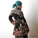 RESERVED For MARIE - 70%  BALANCE Baroque Frock Coat with tall collar - Pink Beige and Black