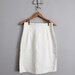 1980s vintage super high waist vanilla linen pencil skirt