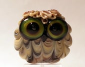 Wide Eyed Lampwork Owl Bead - juliechristie