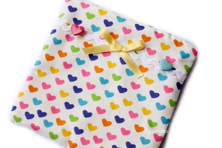 Cute Rainbow Hearts Zipper Pouch