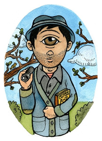 Cedric the Cyclops Birdwatcher - Limited Edition Print