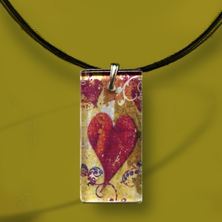 LOVE Rocks Necklace - GeoForms-Reversible Glass