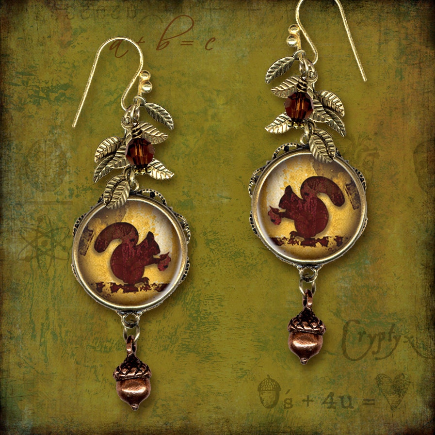 Little Squirrel Earrings - Cryptyx Symbolz Collection - Nutz 4 U
