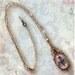Pink Chandelier Necklace- Glass Frame - Vintage Paris Fashion - Salon De Paris Petite Chandelier