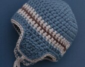 Baby Boy Hat Child Hat Aviator Hat with Ear Flaps Tassels Blue 6 to 12 months