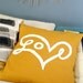 Love Pillow Cover in Mustard
