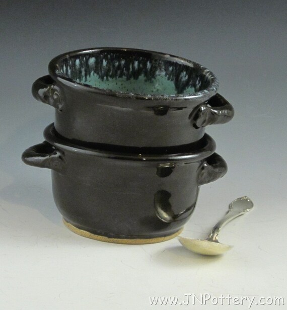 Stoneware / Ceramic Soup Crocks / Dip Bowls / Set of by JNpottery