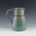 Stoneware / Ceramic Pitcher, Robin's Egg Blue with Red Highlights s080