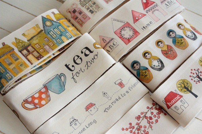 Home is Heart  Wide Cotton Tape