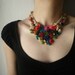 Buddleja Davidii ... Freeform Beaded Crochet Necklace - Flowers