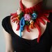 Elan ... Knitted Neckwarmer \/ Scarflette - Crimson Red