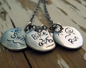tri charm necklace