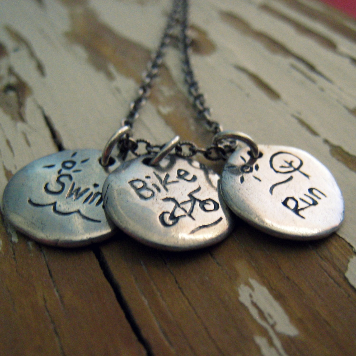 tri charm necklace