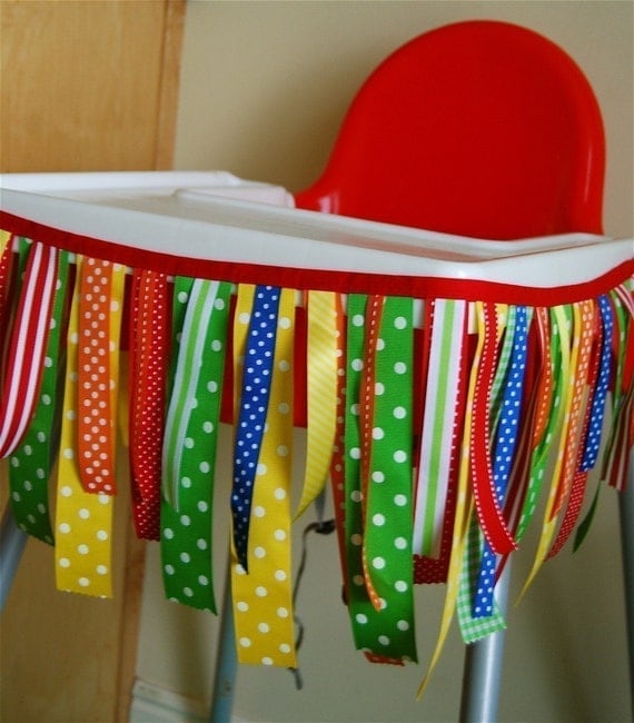 Bright Ribbon High Chair Banner