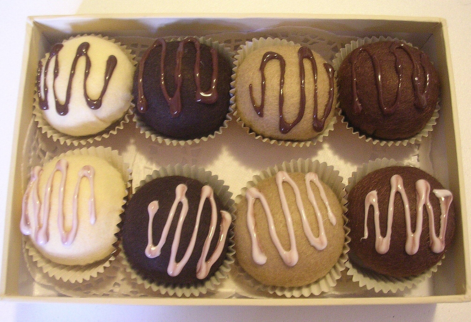 Fun Felt Foods round chocolate truffles - set of 8