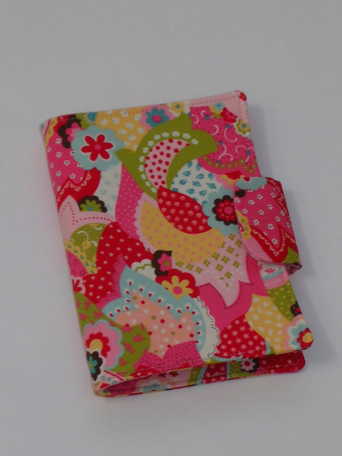SALE Fabric Notebook Organizer with magnetic snap closure (fits 4 X 6 notepad)