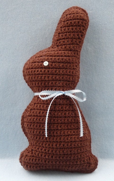 Chocolate Easter Bunny Crochet PATTERN - INSTANT DOWNLOAD