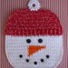 Snowman Potholder Crochet PATTERN - INSTANT DOWNLOAD