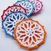 Starburst Coaster Crochet PATTERN - INSTANT DOWNLOAD
