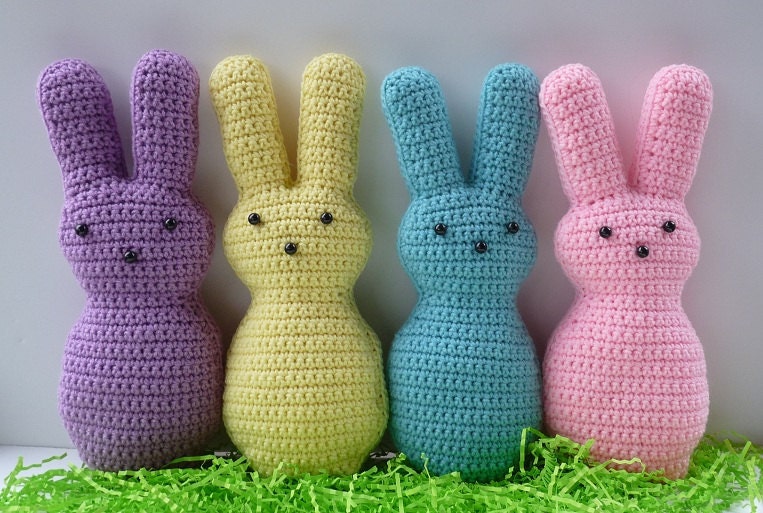 Huggable Easter Marshmallow Bunny Crochet PATTERN - INSTANT DOWNLOAD