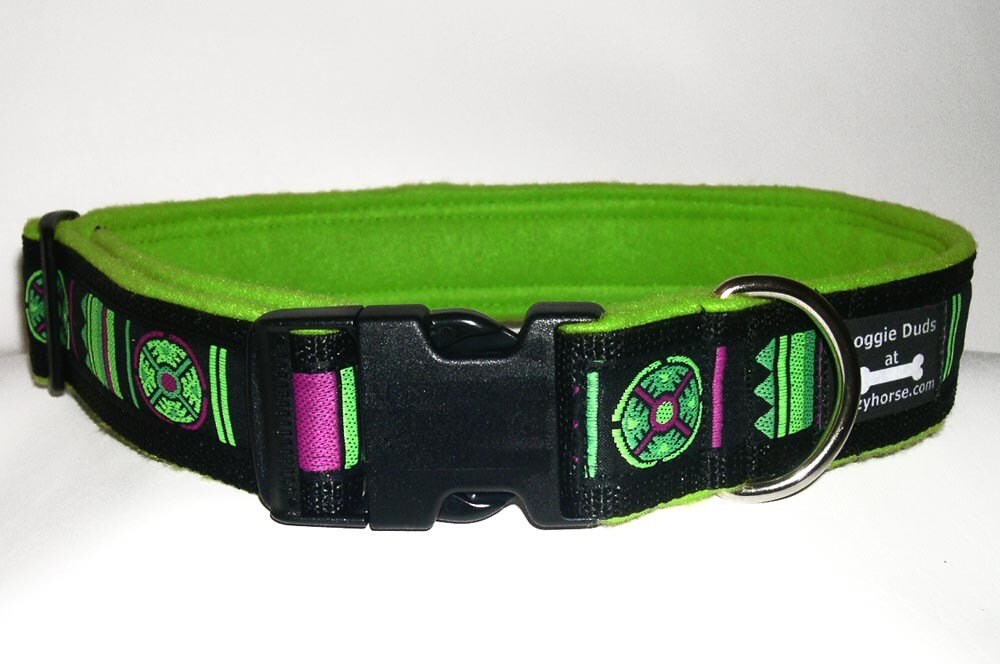 Fleece lined Dog Collar Limited Edition 1 1/2 wide by COZYHORSE