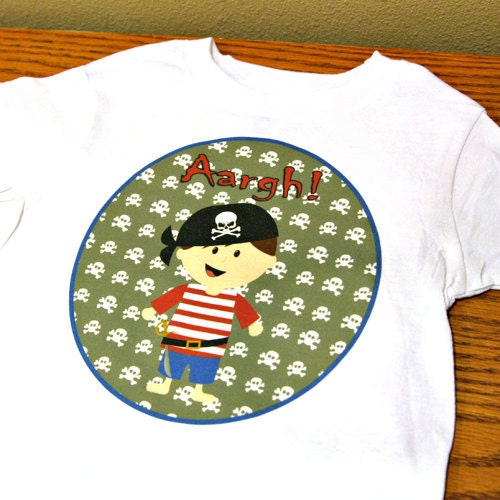 Custom personalized BOY PIRATE shirt or onesie with your child's name  Cute personalized gift, any size or color free customization