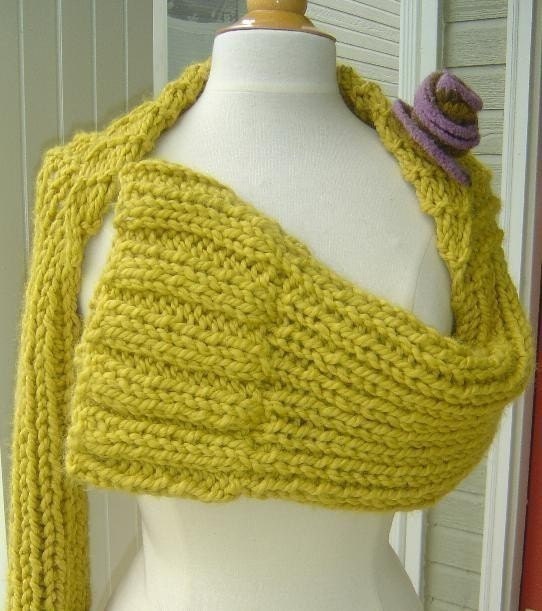 Three Quarter Bell Sleeve Shrug Pattern Knitted in ONE piece