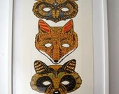 Forest Masks Poster