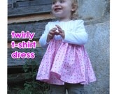 Simply Twirly T-Shirt Dress - Easy Sewing Pattern PDF INSTANT DOWNLOAD - For girls of All sizes - 12m, 18m, 2t, 3t, 4t, 5, 6, 7, 8, 10, 12